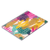 かわいいサボテンヴィンテージシームレスイラストレーション。 ノートブック (左側)