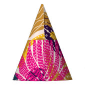 かわいいサボテンヴィンテージシームレスイラストレーション。 パーティーハット (裏面)