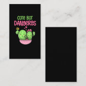 かわいいサボテン好きの女の子かわいいサクレント·ラバー 名刺 (正面/裏面)