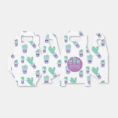 かわいいサボテン柄の漫画スタイルのサンキューボックス フェイバーボックス (折り畳みなし)