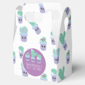 かわいいサボテン柄の漫画スタイルのサンキューボックス フェイバーボックス (オープン)