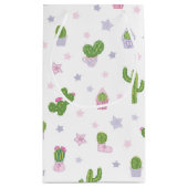 かわいいサボテン柄 スモールペーパーバッグ (裏面)