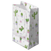 かわいいサボテン柄 スモールペーパーバッグ (正面アングル)