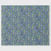 かわいいサボテン柄 ラッピングペーパー (フラット)