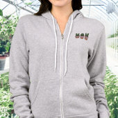 かわいいサボテン植物ママガーデニングフード付きスウェットシャツ パーカ