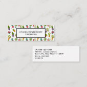 かわいいサボテン自然多肉模様 スキニー名刺 (正面/裏面)