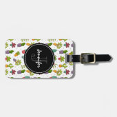 かわいいサボテン自然多肉模様 ラゲッジタグ (正面横)