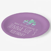 かわいいサボテン鉢植え誕生日ありがとうBal ペーパープレート (アングル)