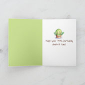 かわいいサボテン77誕生日 カード (内部)