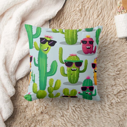 かわいいサボテン クッション (ブランケット)