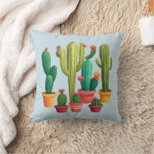かわいいサボテン クッション (ブランケット)