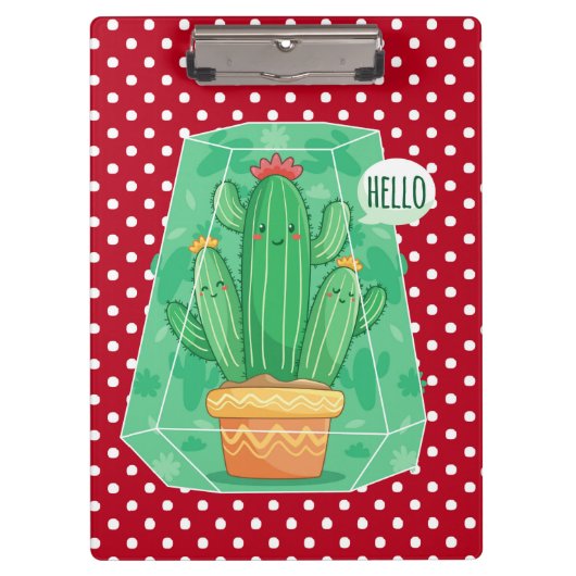 かわいいサボテン クリップボード (正面)