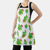 かわいいサボテン、グリーンサボテン、サボテン柄 エプロン (インサイチュ)