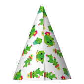 かわいいサボテン、グリーンサボテン、サボテン柄 パーティーハット (裏面)