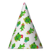 かわいいサボテン、グリーンサボテン、サボテン柄 パーティーハット (右)