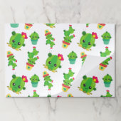 かわいいサボテン、グリーンサボテン、サボテン柄 ペーパーパッド (折り畳み)