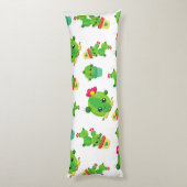 かわいいサボテン、グリーンサボテン、サボテン柄 ボディピロー (裏面 (縦))