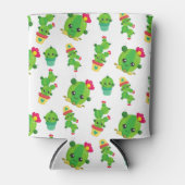 かわいいサボテン、グリーンサボテン、サボテン柄 缶クーラー (正面)