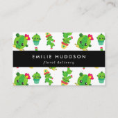 かわいいサボテン、グリーンサボテン、フローリィ、花屋 名刺 (正面)