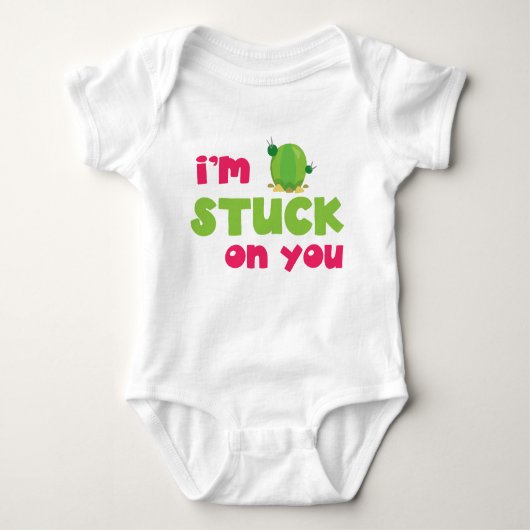 かわいいサボテン ベビーボディスーツ (正面)