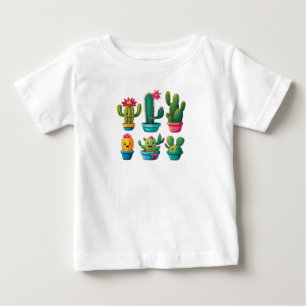 かわいいサボテン ベビーTシャツ
