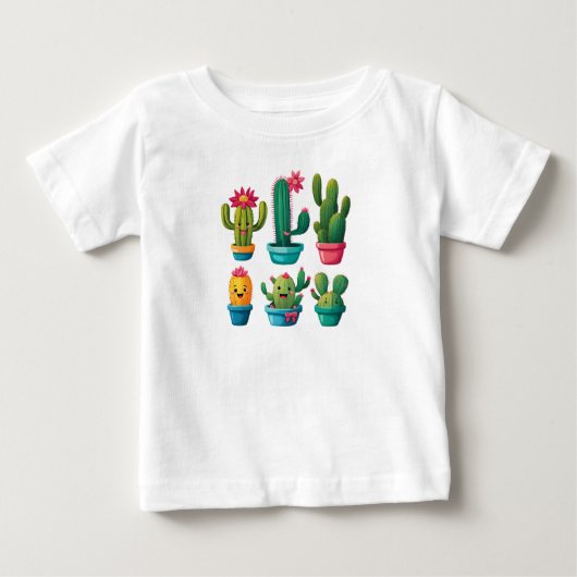 かわいいサボテン ベビーTシャツ (正面)