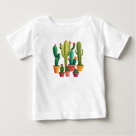 かわいいサボテン ベビーTシャツ