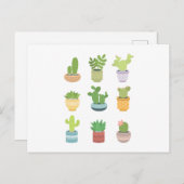 かわいいサボテン ポストカード (正面/裏面)