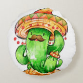 かわいいサボテン ラウンドクッション (裏面)