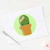 かわいいサボテン ラウンドシール (封筒)