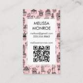 かわいいサボテン&多肉食QRコードご注文ありがとうございます 名刺 (裏面)