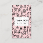 かわいいサボテン&多肉食QRコードご注文ありがとうございます 名刺 (正面)