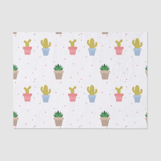 かわいいサボテン 薄葉紙 (正面)
