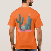 かわいいサボテン Tシャツ (裏面)