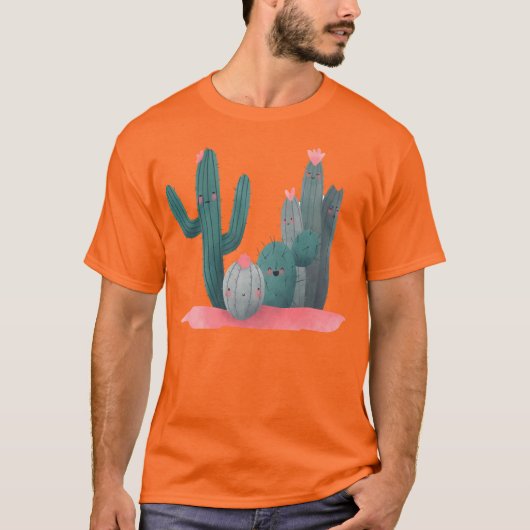 かわいいサボテン Tシャツ (正面)