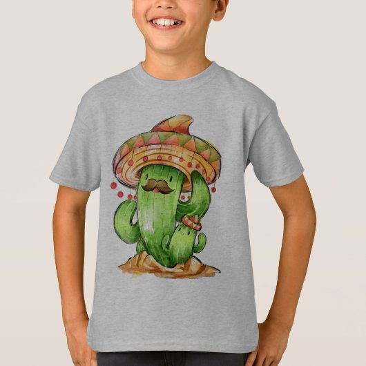 かわいいサボテン Tシャツ (正面)