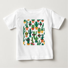かわいいサボテンTシャツ ベビーTシャツ