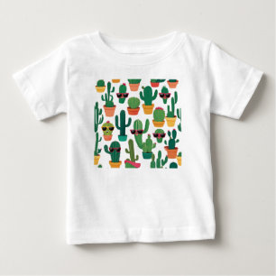 かわいいサボテンTシャツ ベビーTシャツ