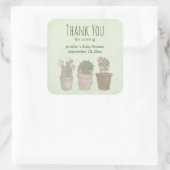 かわいいサボトリオ着用ジュエリーパーティーありがとう スクエアシール (バッグ)