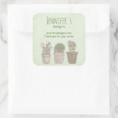 かわいいサボトリオ着用ジュエリー事業 スクエアシール (バッグ)