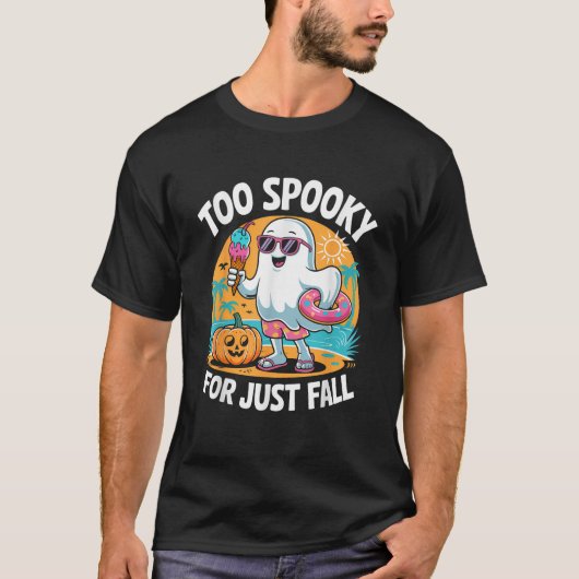 かわいいサマーウィーン幽霊面白いビーチハロウィン Tシャツ (正面)