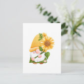 かわいいサマーガーデン格言ひまわり付き ポストカード (スタンド正面)
