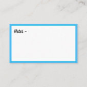 かわいいサマーガールビーチパームツリーズブルーブラックブシン 名刺 (裏面)