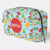 かわいいサマーキャンプパターン ドップキット (右コーナー)