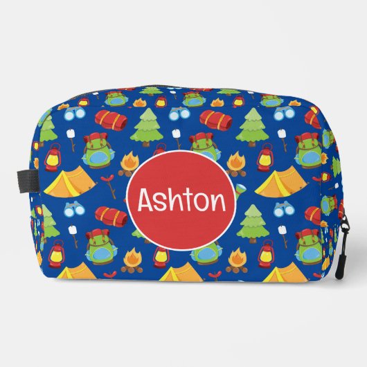 かわいいサマーキャンプパターン ドップキット (正面)