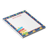 かわいいサマーキャンプパターン ノートパッド (アングル)