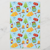 かわいいサマーキャンプパターン 便箋 (裏面)