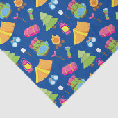 かわいいサマーキャンプパターン 薄葉紙 (詳細)