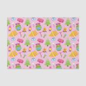 かわいいサマーキャンプパターン 薄葉紙 (正面)