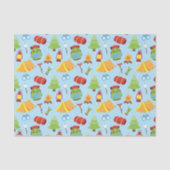 かわいいサマーキャンプパターン 薄葉紙 (正面)